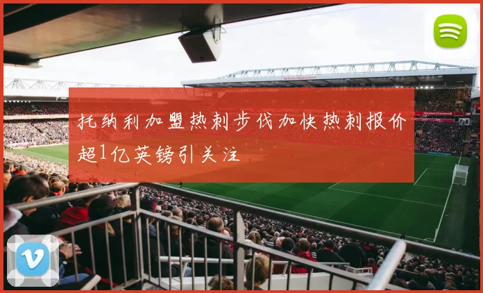 托纳利加盟热刺步伐加快热刺报价超1亿英镑引关注
